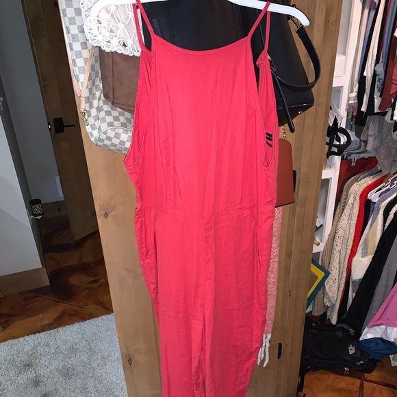 UO red jumpsuit - Picture 1 of 4